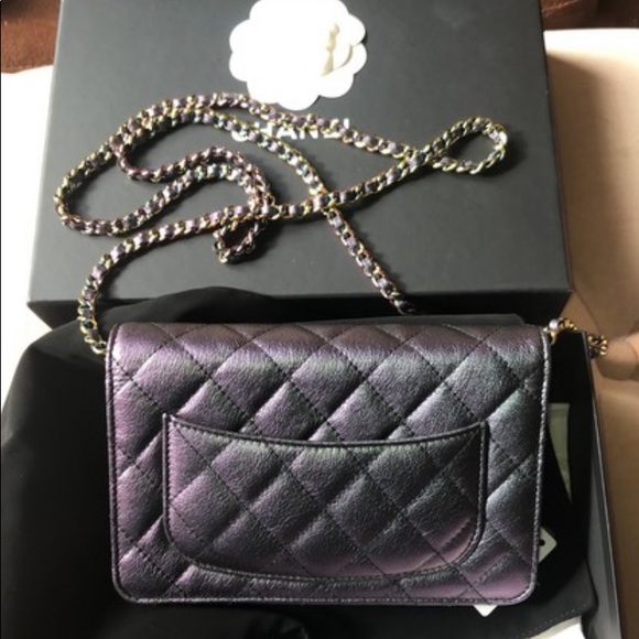 ❤️🇮🇹HP🇮🇹❤️UNICORN CHANEL MERMAID IRIDESCENT RAINBOW HARDWARE WOC COLLECTIBLE - Picture 4 of 16